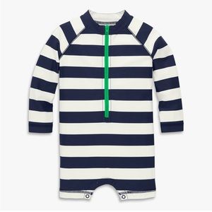 Baby one-piece rash guard in stripe